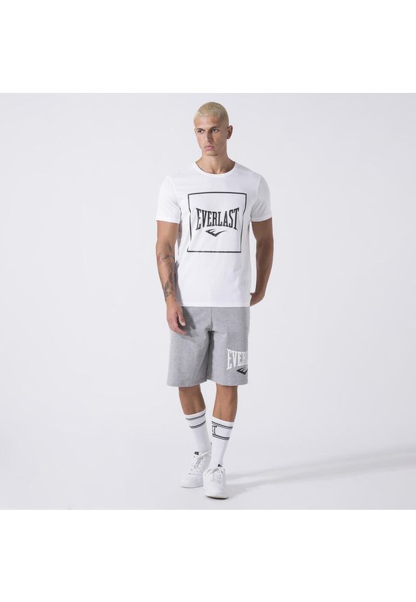 EVERLAST - Koszulka sportowa męska Everlast 37M291J861100. Kolor: biały. Materiał: bawełna. Długość rękawa: krótki rękaw. Długość: krótkie