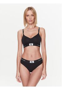 Calvin Klein Underwear Biustonosz braletka Light Lined 000QF7218E Czarny. Kolor: czarny. Materiał: bawełna