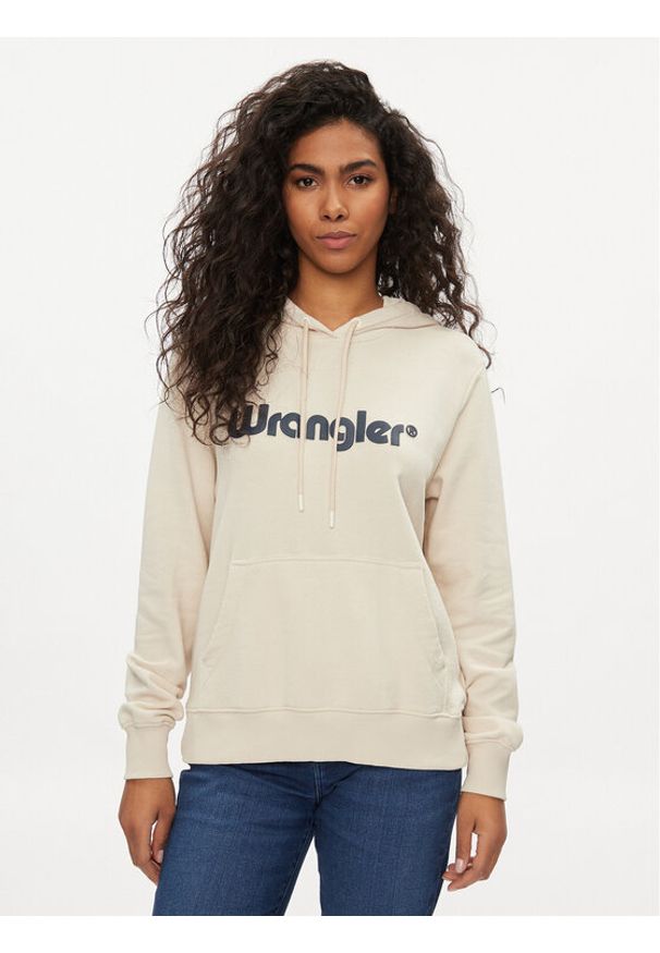 Wrangler Bluza 112350335 Écru Regular Fit. Materiał: bawełna