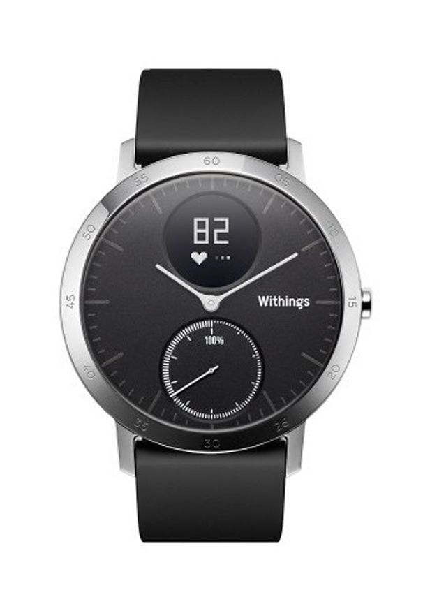 WITHINGS - Smartwatch Withings Activité Steel HR 40mm czarny. Rodzaj zegarka: smartwatch. Kolor: czarny. Styl: elegancki, casual, klasyczny, biznesowy