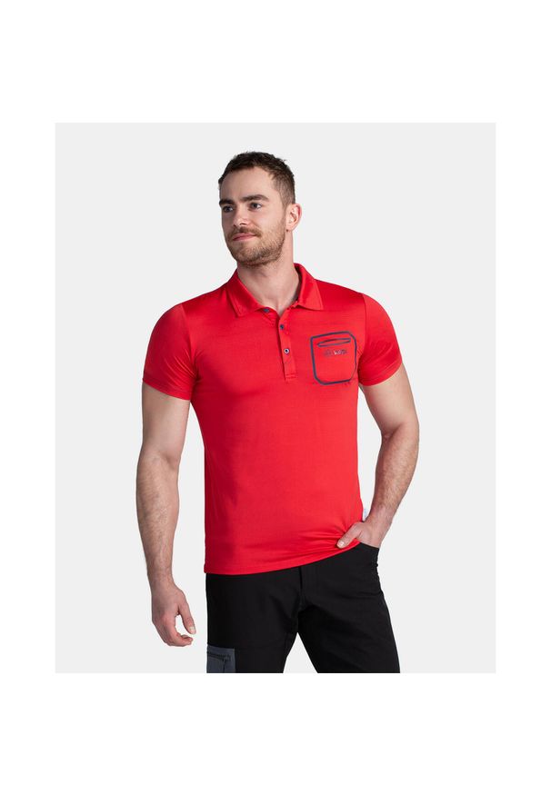 Polo Kilpi Givry. Typ kołnierza: polo. Kolor: czerwony