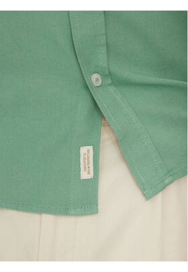 Blend Koszula 20717859 Zielony Regular Fit. Kolor: zielony. Materiał: wiskoza, len