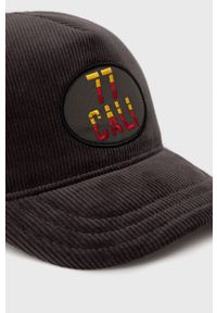 Superdry czapka kolor czarny z aplikacją. Kolor: czarny. Wzór: aplikacja