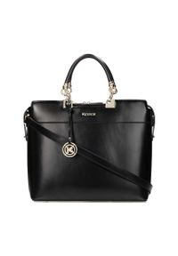 Kazar - Czarna torebka damska. Kolor: czarny. Sezon: lato. Materiał: skórzane. Styl: elegancki, biznesowy #1