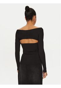 Pinko - PINKO Bluzka 102799 A170 Czarny Slim Fit. Kolor: czarny. Materiał: wiskoza, syntetyk #5
