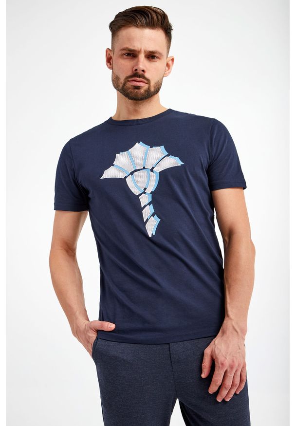 T-SHIRT JOOP!. Długość rękawa: krótki rękaw. Długość: krótkie. Wzór: nadruk, ażurowy
