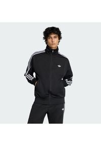 Adidas - adidas Bluza Firebird KD8312 Czarny Loose Fit. Kolor: czarny. Materiał: syntetyk #1