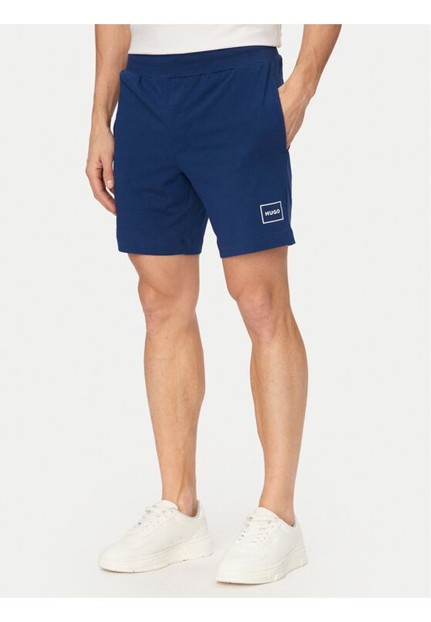 Hugo - HUGO Szorty sportowe Laze 50525247 Granatowy Regular Fit. Kolor: niebieski. Materiał: bawełna. Styl: sportowy