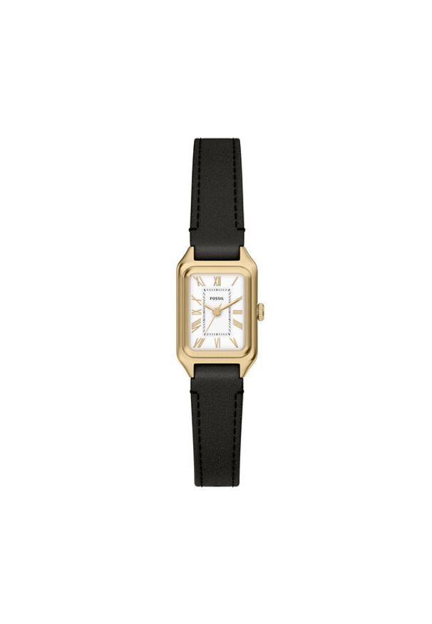 Fossil Zegarek Raquel Mini ES5470 Czarny. Kolor: czarny. Materiał: skóra