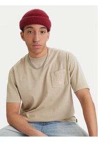 Quiksilver T-Shirt Oxni EQYKT04413 Beżowy Comfort Fit. Kolor: beżowy. Materiał: bawełna #6