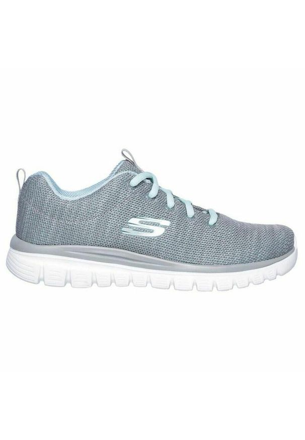 skechers - Obuwie Sportowe Damskie Skechers Graceful-Twisted Fortune Szary. Zapięcie: sznurówki. Kolor: szary. Materiał: guma, syntetyk, tkanina, materiał. Szerokość cholewki: normalna. Model: Skechers Sport. Sport: turystyka piesza