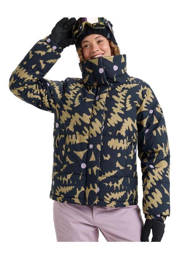 Roxy - Kurtka do sportów zimowych techniczna damska SNOW WINTER REBEL 10K. Kolor: beżowy. Sezon: zima. Sport: narciarstwo