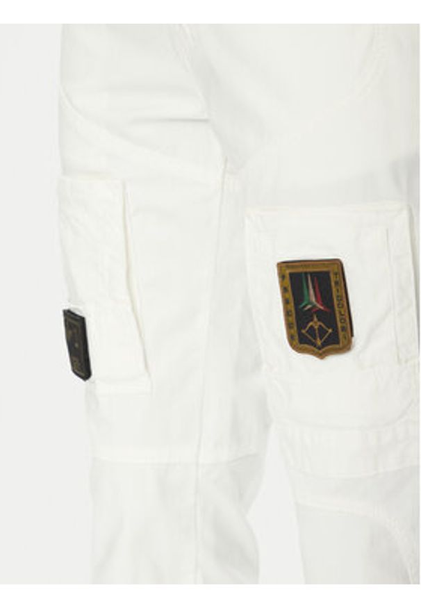 Aeronautica Militare Spodnie materiałowe 251PA1387CT1493 Biały Regular Fit. Kolor: biały. Materiał: bawełna
