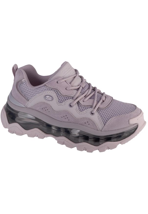 skechers - Buty do chodzenia damskie Skechers Uno Chaos. Kolor: fioletowy. Materiał: skóra. Szerokość cholewki: normalna. Sport: turystyka piesza