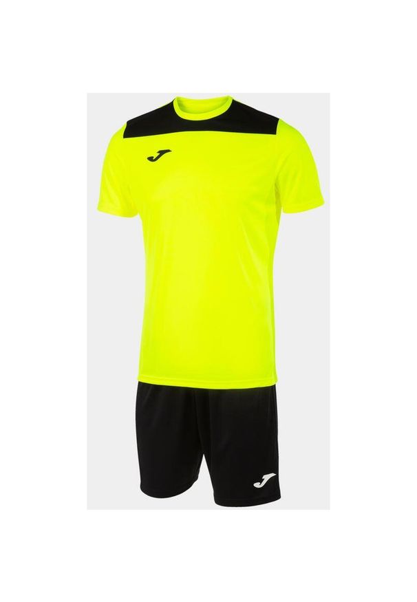 Zestaw sportowy Joma Phoenix II Fluorescencyjny Żółty/Czarny 3XS. Okazja: na uczelnię. Kolor: czarny, żółty, wielokolorowy. Materiał: poliester, dresówka. Styl: sportowy