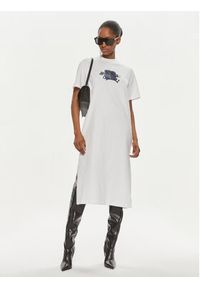Karl Lagerfeld Jeans Sukienka codzienna 241J1300 Biały Regular Fit. Okazja: na co dzień. Kolor: biały. Materiał: bawełna. Typ sukienki: proste. Styl: casual #3