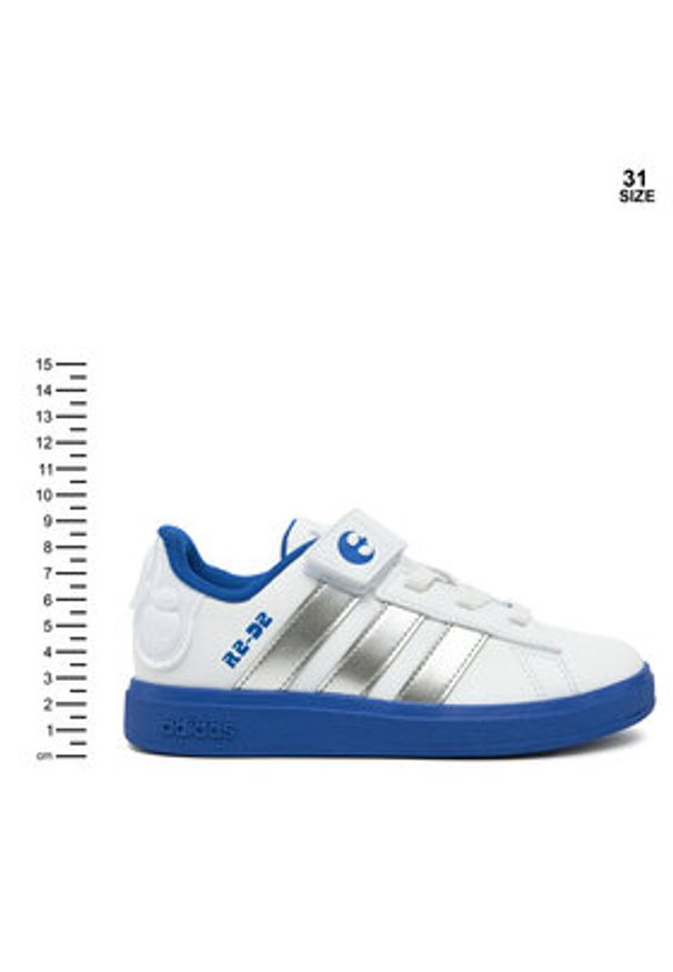 Adidas - adidas Sneakersy Star Wars Grand Court 2.0 IH1136 Biały. Kolor: biały. Materiał: skóra. Wzór: motyw z bajki