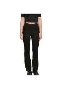 Legginsy damskie Urban Classics Rib Knit Bootcut GT. Kolor: czarny