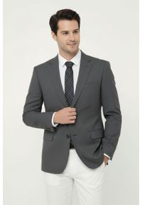 Krawat Męski - Angelo di Monti - Granatowy, Groszki. Kolor: niebieski. Materiał: tkanina. Wzór: grochy. Styl: elegancki, wizytowy #4