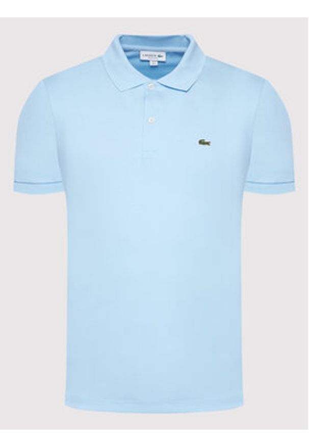 Lacoste Polo DH2050 Niebieski Regular Fit. Typ kołnierza: polo. Kolor: niebieski. Materiał: bawełna