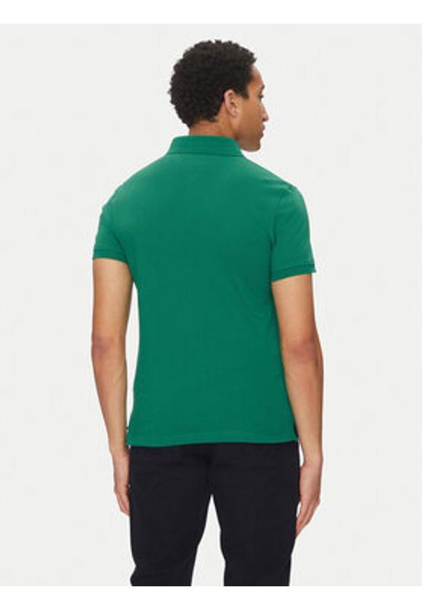 TOMMY HILFIGER - Tommy Hilfiger Polo 1985 MW0MW17771 Zielony Slim Fit. Typ kołnierza: polo. Kolor: zielony. Materiał: bawełna