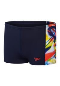 Kąpielówki bokserki chłopięce kąpielowe Speedo Allover Digital. Kolor: niebieski, wielokolorowy, żółty