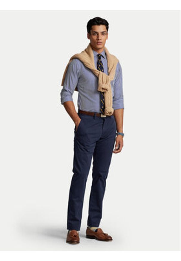 Polo Ralph Lauren Chinosy 710778778002 Granatowy Slim Fit. Kolor: niebieski. Materiał: bawełna