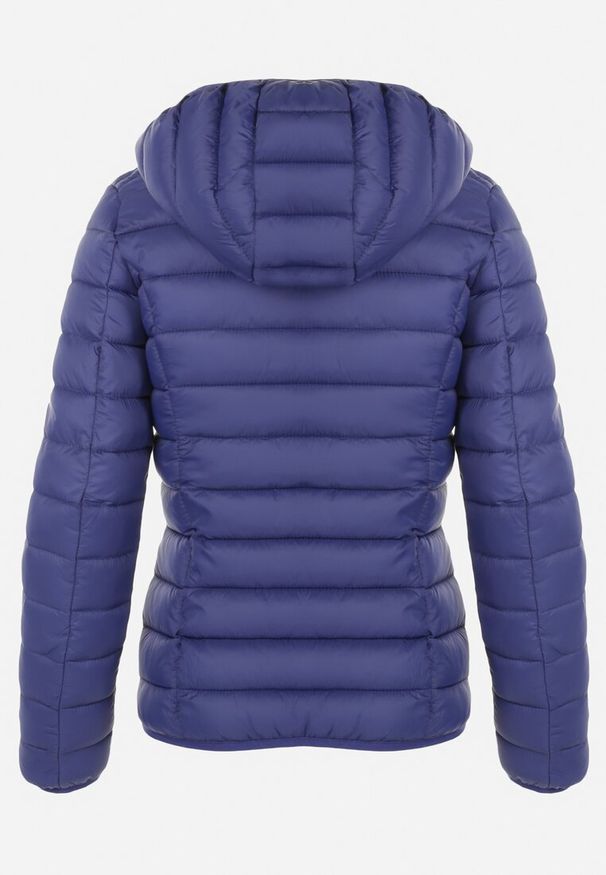 Born2be - Granatowa Kurtka Pikowana Leanderos. Kolor: niebieski. Materiał: tkanina. Długość rękawa: długi rękaw. Długość: długie. Styl: elegancki