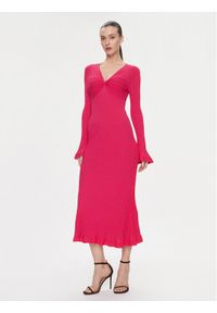 TwinSet - TWINSET Sukienka dzianinowa 241TP3050 Różowy Regular Fit. Kolor: różowy. Materiał: wiskoza #1