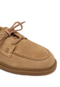 TOMMY HILFIGER - Tommy Hilfiger Mokasyny Light Suede Boat Shoe FW0FW09337 Brązowy. Kolor: brązowy. Materiał: zamsz, skóra #5