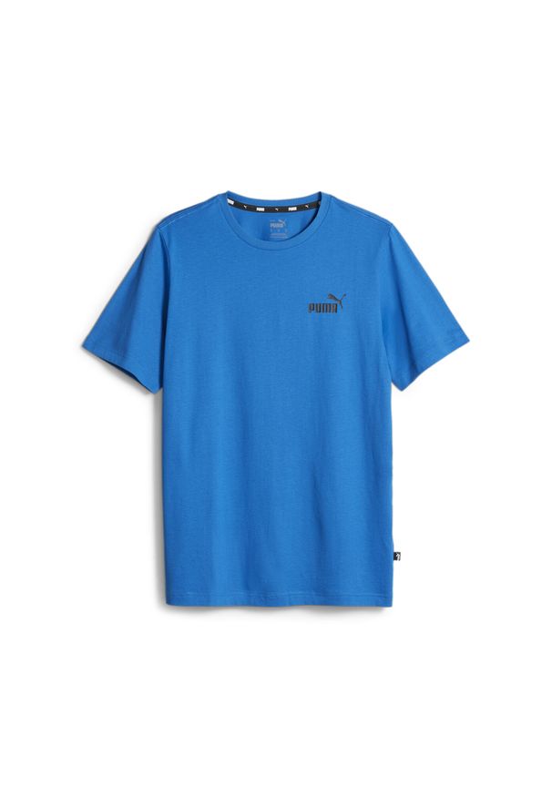 Koszulka Mężczyzna Puma Essentials Small niebieski. Kolor: wielokolorowy, niebieski, biały, czarny. Materiał: bawełna, materiał. Sport: joga i pilates