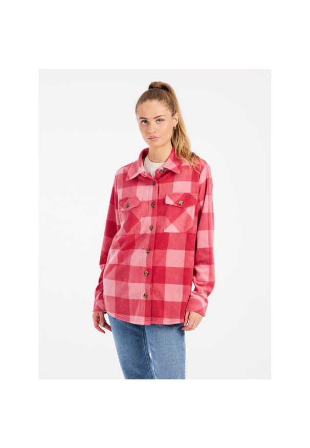 Damska koszula z długim rękawem Protest Patsey. Kolor: różowy. Długość rękawa: długi rękaw. Długość: długie