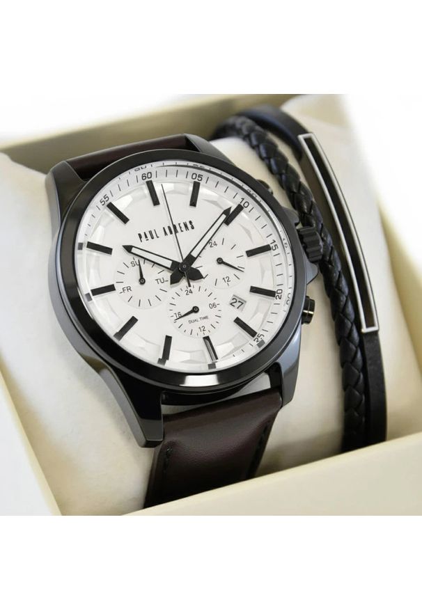 Zestaw męski zegarek Paul Lorens MAKALU-3B1 + bransoletka