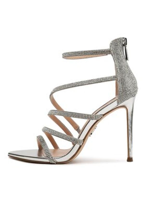 Steve Madden Sandały Beamish Sandal SM11002585-751 Srebrny. Kolor: srebrny. Materiał: syntetyk