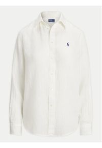 Polo Ralph Lauren Koszula 211970730001 Biały Classic Fit. Typ kołnierza: polo. Kolor: biały. Materiał: len