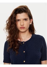 TOMMY HILFIGER - Tommy Hilfiger Kardigan WW0WW43958 Granatowy Regular Fit. Kolor: niebieski. Materiał: wełna #2