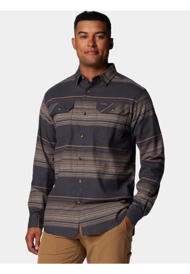 columbia - Koszula Męska Columbia Flare Gun Stretch Flannel. Kolor: szary, beżowy, wielokolorowy. Długość rękawa: długi rękaw. Długość: długie