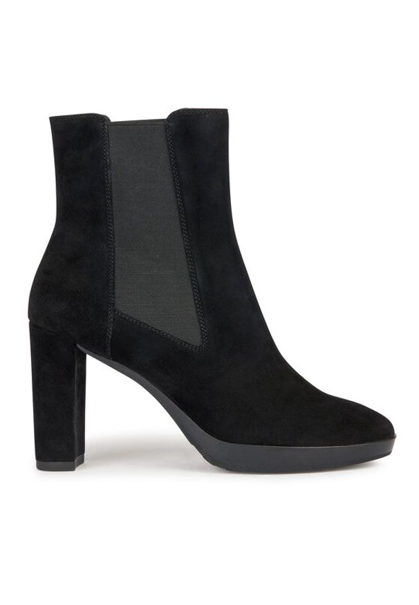 Geox Botki D Walk Pleasure 85 D35TFC 00021 C9999 Czarny. Kolor: czarny. Materiał: zamsz, skóra