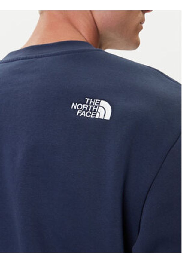 The North Face Bluza Essential NF0A89ET Granatowy Regular Fit. Kolor: niebieski. Materiał: syntetyk, bawełna