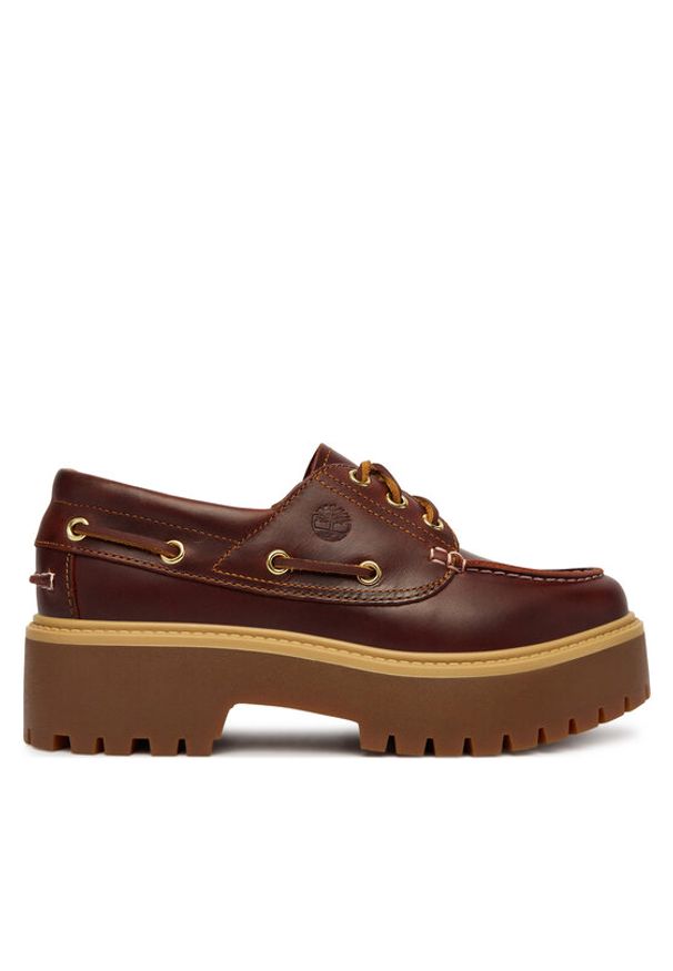Timberland Loafersy Stone Street Boat TB0A2QDMD571 Brązowy. Kolor: brązowy. Materiał: skóra. Styl: street