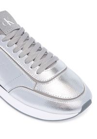 Calvin Klein Sneakersy Retro Runner Metallic HW0HW03287 Srebrny. Kolor: srebrny. Materiał: skóra #3