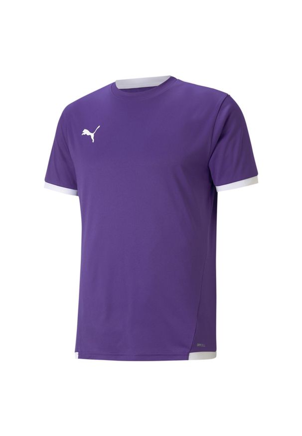 Koszulka do piłki nożnej dla dzieci Puma JR Teamliga Jersey. Kolor: fioletowy. Materiał: jersey. Sport: piłka nożna