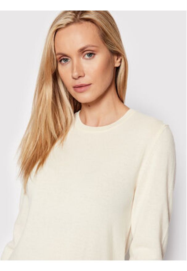 United Colors of Benetton - United Colors Of Benetton Sweter 1002D1K01 Beżowy Regular Fit. Kolor: beżowy. Materiał: wełna