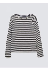 Big-Star - Bluzka damska w paski granatowa Vensa 403. Okazja: na co dzień. Kolor: niebieski. Materiał: dzianina, jeans. Długość rękawa: długi rękaw. Długość: długie. Wzór: paski. Styl: klasyczny, casual, elegancki #3