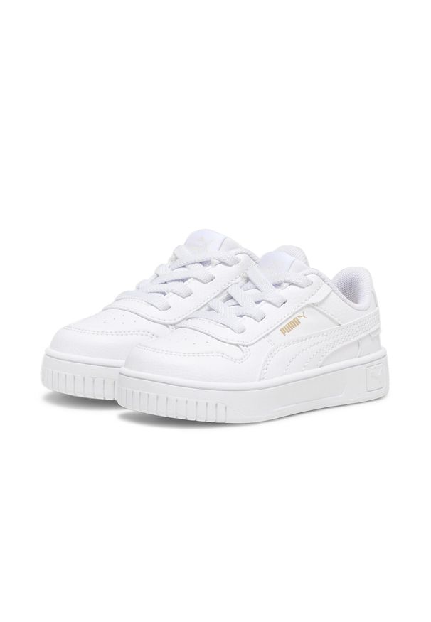 Puma - Sneakersy Carina Street dla małych dzieci PUMA White Gold. Kolor: biały, wielokolorowy, żółty. Sezon: lato. Sport: bieganie