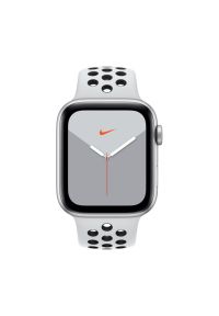 APPLE Watch 5 Cellular Nike+ 44mm (Srebrny z opaską sportową w kolorze platynowo-czarnym). Kolor: srebrny, czarny, wielokolorowy, szary. Styl: sportowy #2