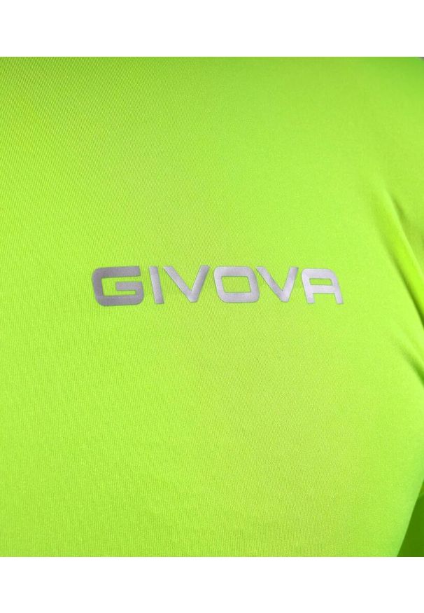Męski T-shirt Sportowy Givova Corpus 2 - 2XL - Oddychający i Elastyczny. Kolor: żółty. Sport: piłka nożna