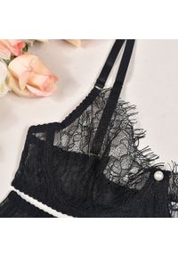 Intica - Zestaw bielizny z koronką elegancki i uwodzicielski Lefka. Kolor: czerwony. Materiał: koronka. Wzór: koronka #4