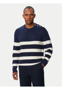 TOMMY HILFIGER - Tommy Hilfiger Sweter Breton MW0MW43502 Granatowy Regular Fit. Kolor: niebieski. Materiał: bawełna #1