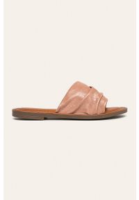ANSWEAR - Answear - Klapki Ideal Shoes. Kolor: różowy. Materiał: syntetyk, skóra ekologiczna, materiał, lakier. Wzór: gładki. Wysokość obcasa: niski #1